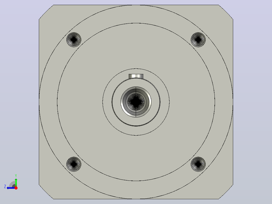 间隙减速器gearbox_gbx160005k_gbk_160_100_4_f右视图