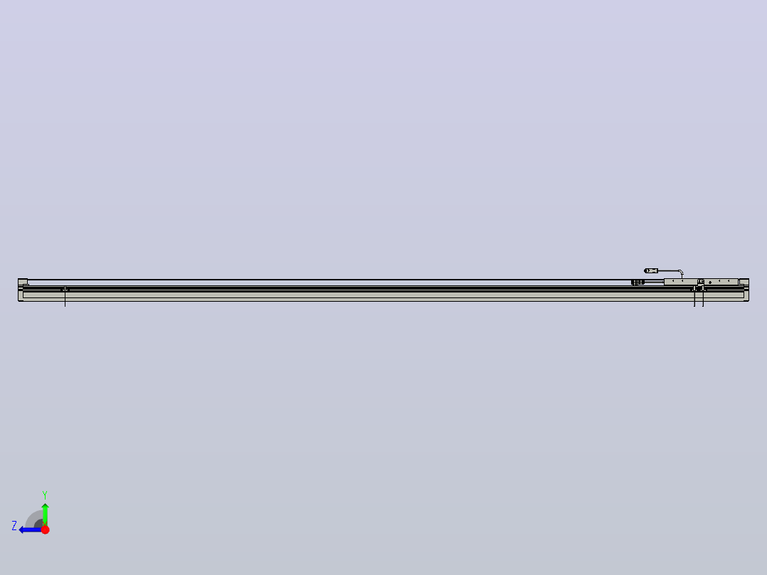 直驱直线电机轴TPA-LNP2-140-20C4-1-L2040-3-C-05-N3右视图