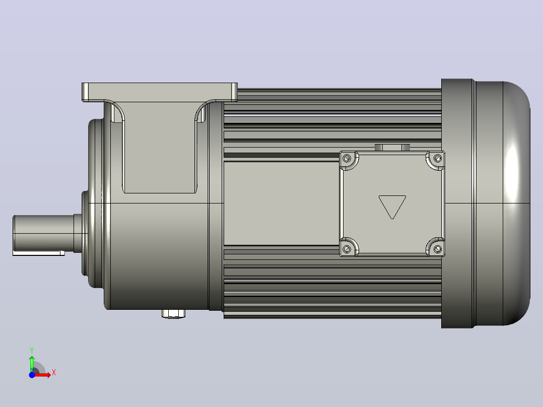 1.5KW-CH型卧式三相铝毂（刹车）马达减速机_CH28-1500前视图