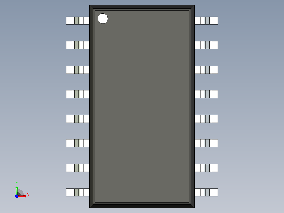 106x SOIC 封装（小外形集成电路）SOIC127P780X205-16N前视图