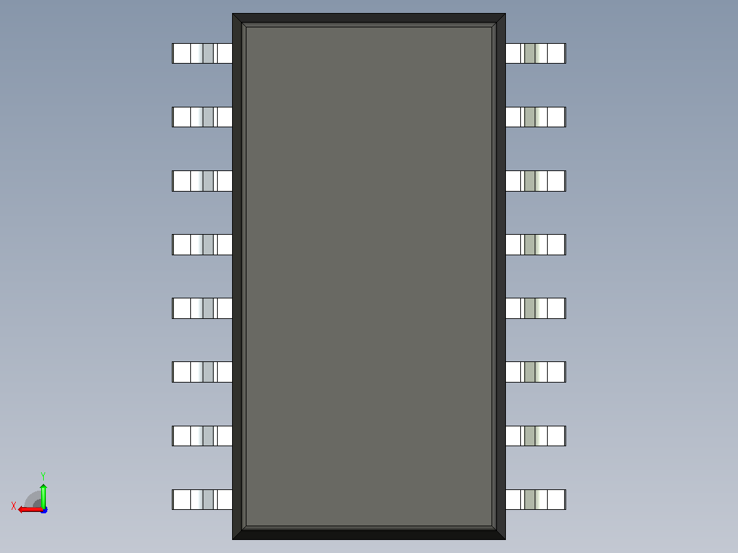 106x SOIC 封装（小外形集成电路）SOIC127P780X205-16N后视图