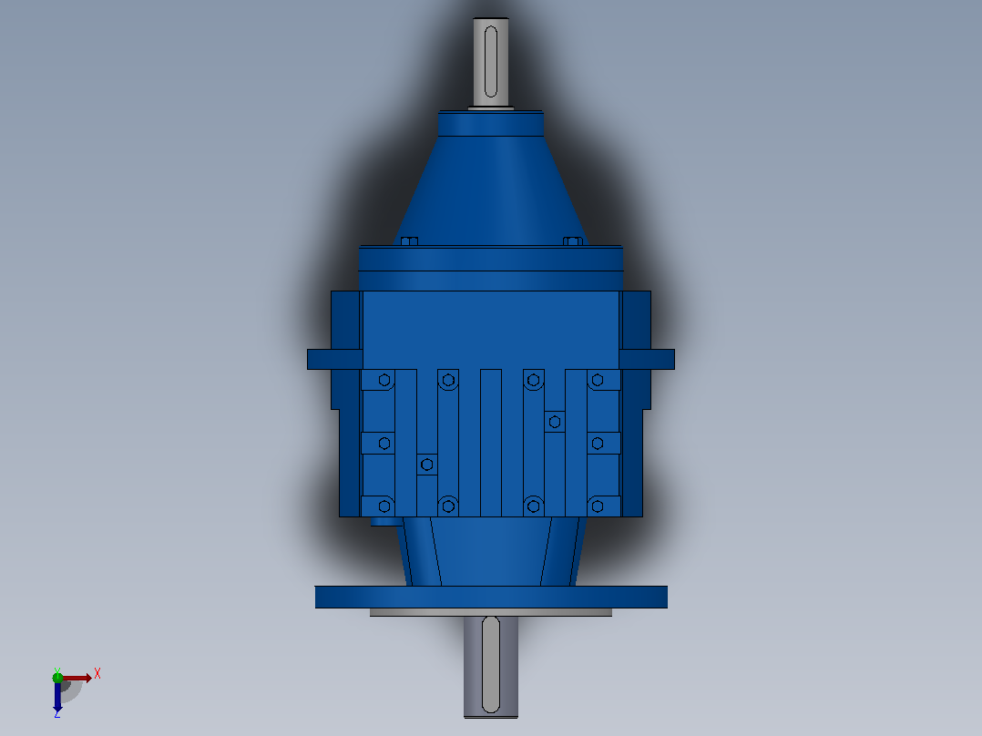 RFS37法兰轴伸式斜齿轮减速机RFS37-3.37-M1-Φ160俯视图