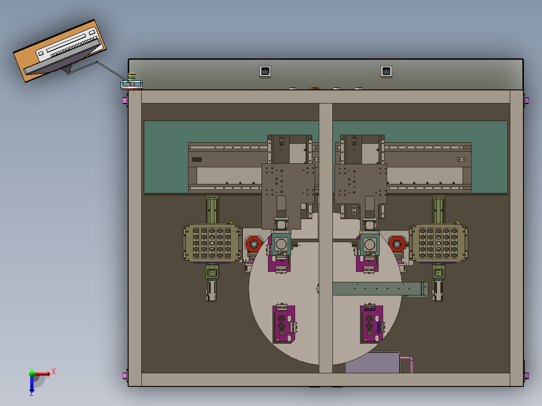 自动化手机标牌组装机sw17可编辑俯视图