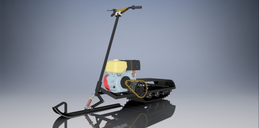 Mini Snow Bike雪地摩托车3D图纸 STP格式缩略图