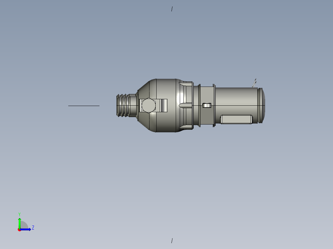 墨盒泄压阀3D模型左视图
