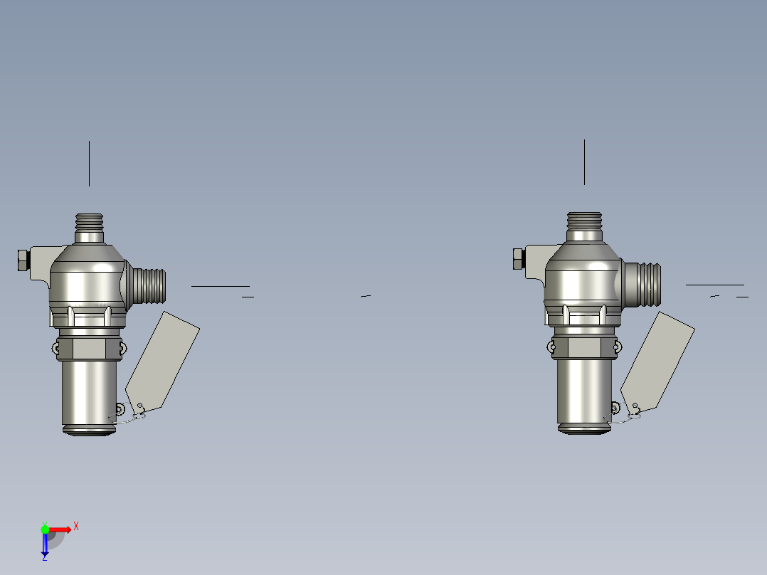 墨盒泄压阀3D模型俯视图