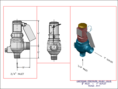 墨盒泄压阀3D模型