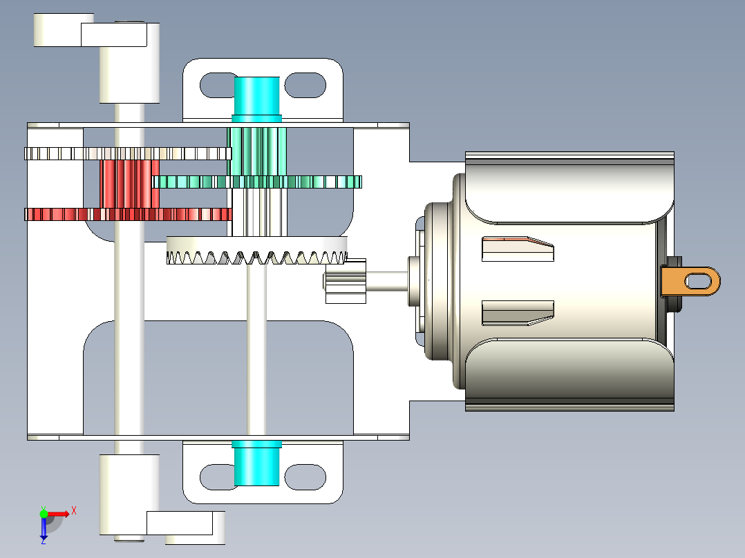 传动装置45俯视图