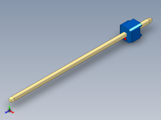 彩色公头100mil（2.54mm）系列-DS1021_blue_1x01p_100mil_Type43_rev1.0正等轴测缩略图
