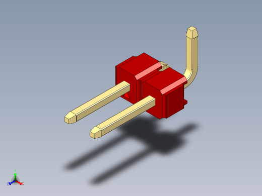 彩色公排针 100mil 2.54mm 系列-DS1022_red_02p_100mil_Type_SMT_R2_rev1.0