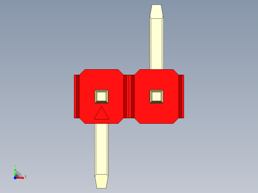 彩色公排针 100mil 2.54mm 系列-DS1022_red_02p_100mil_Type_SMT_R2_rev1.0前视缩略图