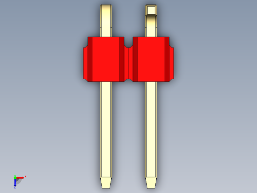 彩色公排针 100mil 2.54mm 系列-DS1022_red_02p_100mil_Type_SMT_R2_rev1.0俯视缩略图