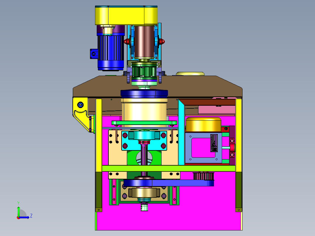 陶瓷制品自动滚压成型设备左视图