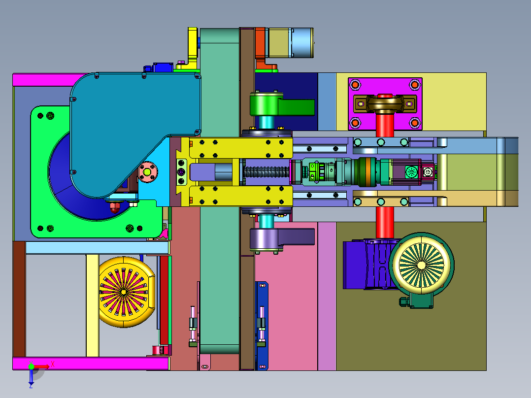 陶瓷制品自动滚压成型设备俯视图