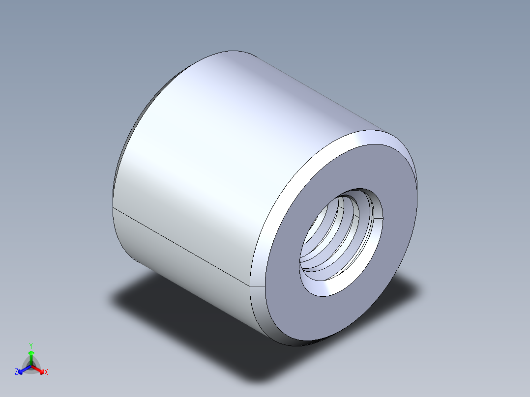 公制梯形螺母-TR10x2x22x20.STEP正等轴测图