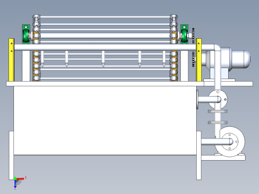 网链式水果清洗机含三维二维说明书俯视缩略图
