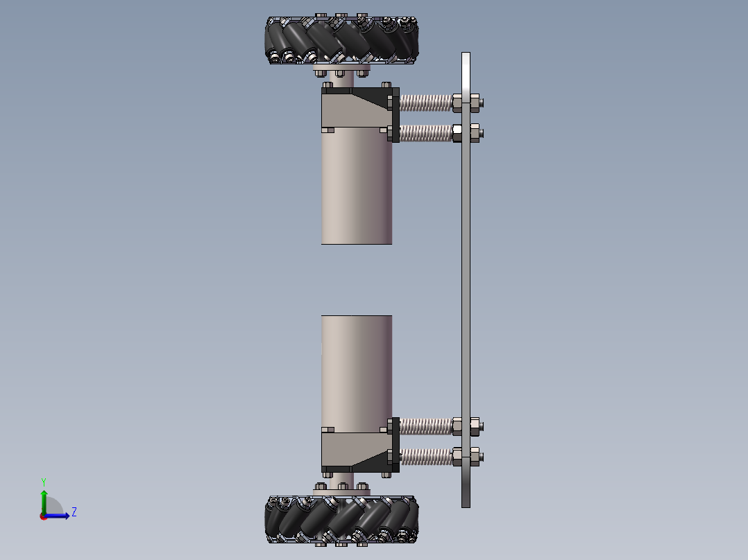 全方位轮（三维+课设+程序+二维）左视图