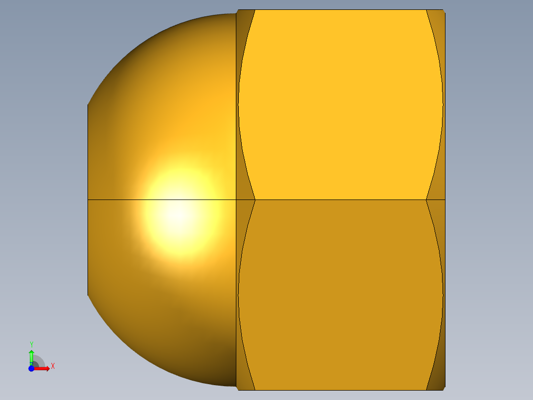 扩口式工业通用硬管接头Cap Nut 640F-3前视图
