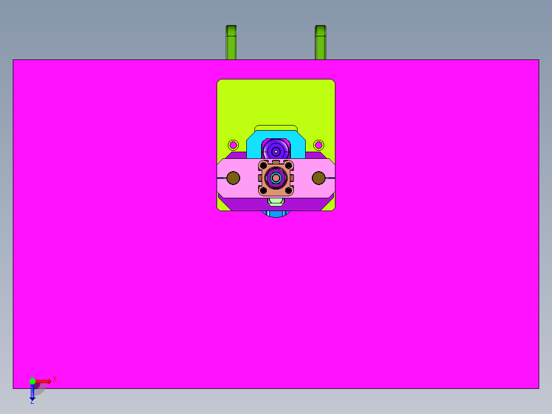 储能式植钉焊机俯视图