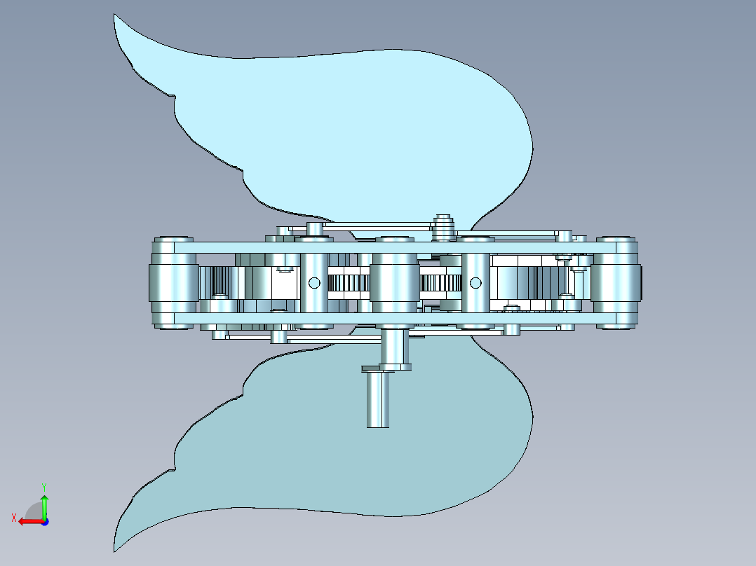 飞马机械模型后视图