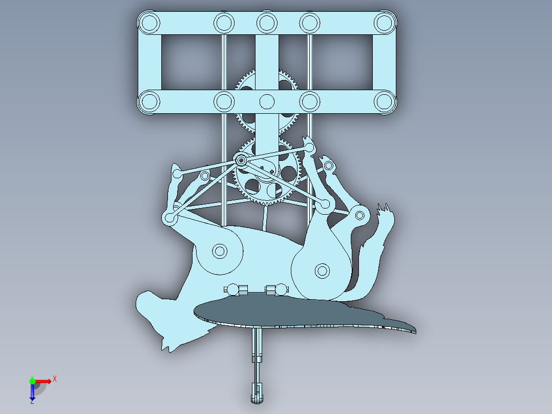飞马机械模型俯视图