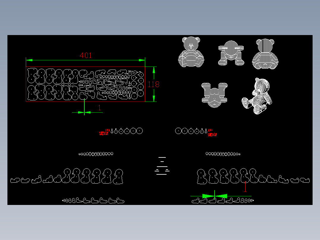泰迪熊激光切割立体