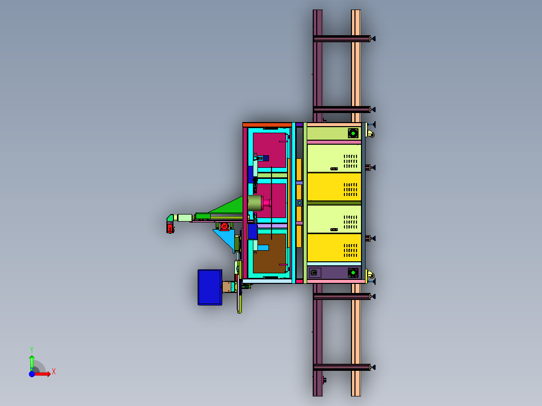 视觉引导显示器偏光片贴附机前视图