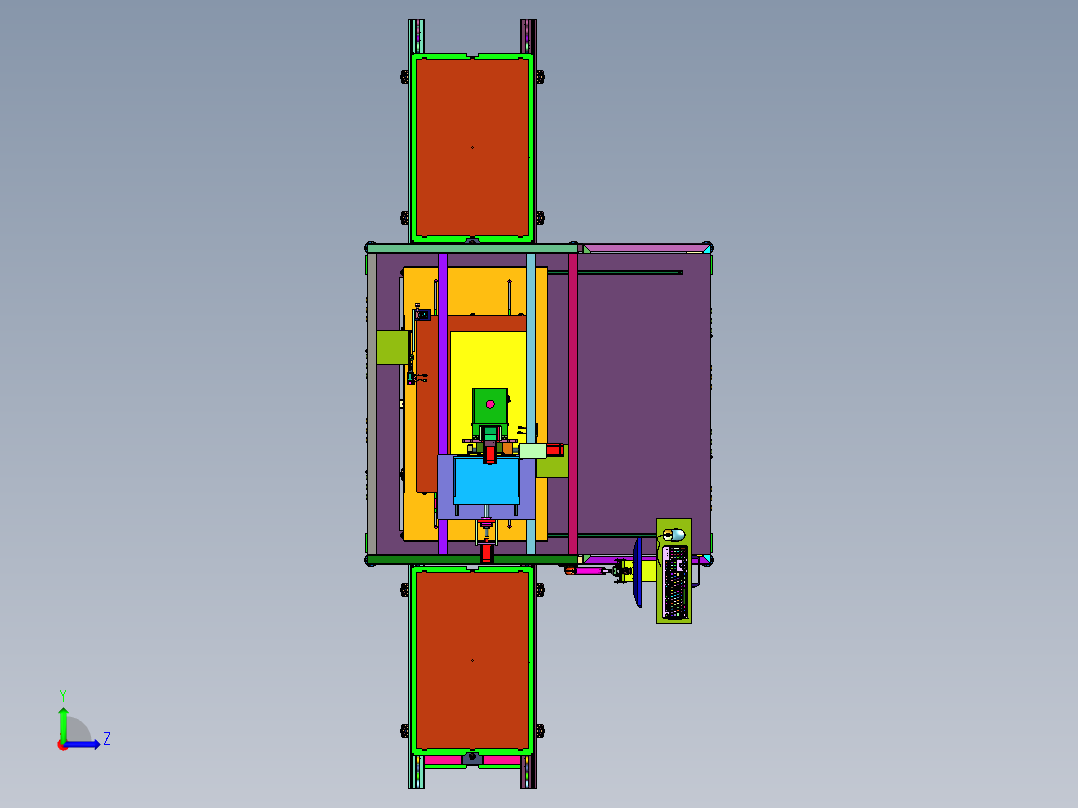 视觉引导显示器偏光片贴附机左视图