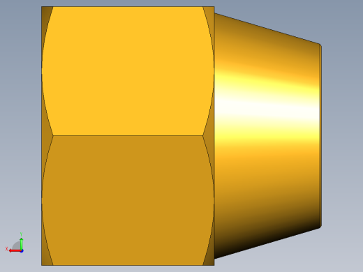 扩口式工业通用硬管接头Short Nut 41FS-14后视缩略图