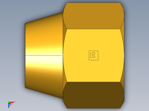 扩口式工业通用硬管接头Short Nut 41FS-14俯视缩略图