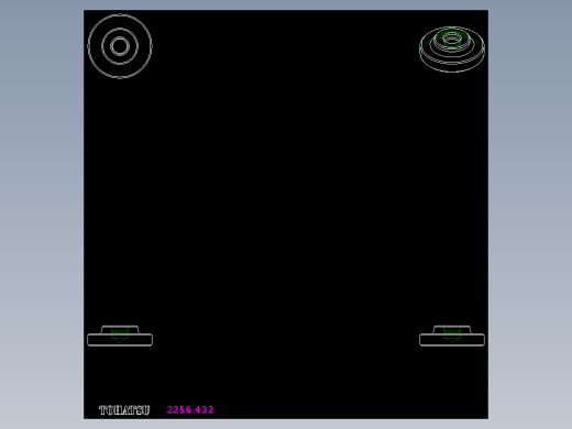 水平調整腳座(迷你型)2256(B)-2D多系列多零件图纸模型