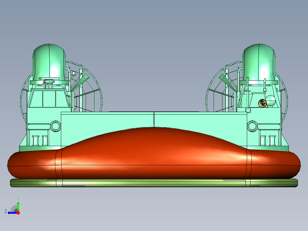 返回母舰登陆艇气垫右视图
