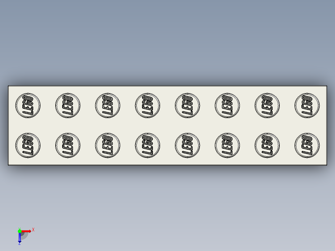 乐高套装 4421基本积木-4211391 - 3007 Medium Stone Grey Brick 2 x 8.STEP俯视图