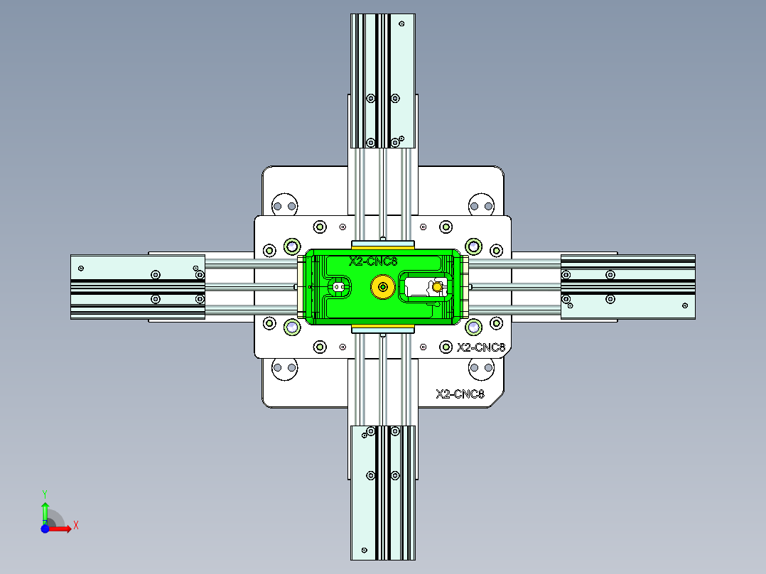 X2-CNC8笔记本CNC工装夹具三维模型-1130前视图