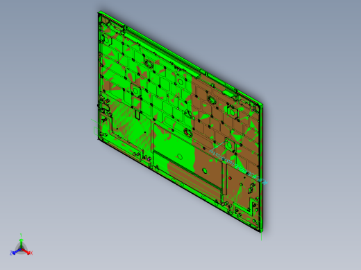 包胶版笔记本C壳精铣内腔程序模型