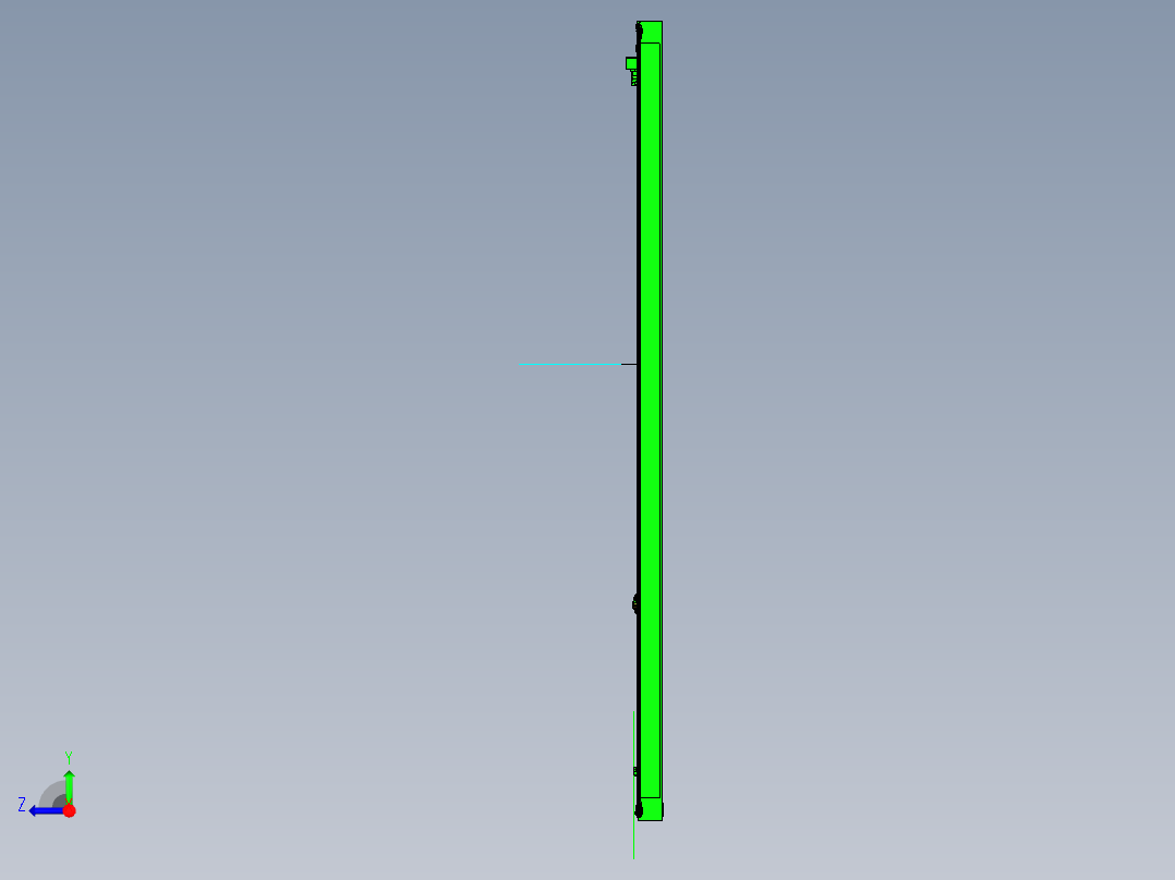 包胶版笔记本C壳精铣内腔程序模型右视图