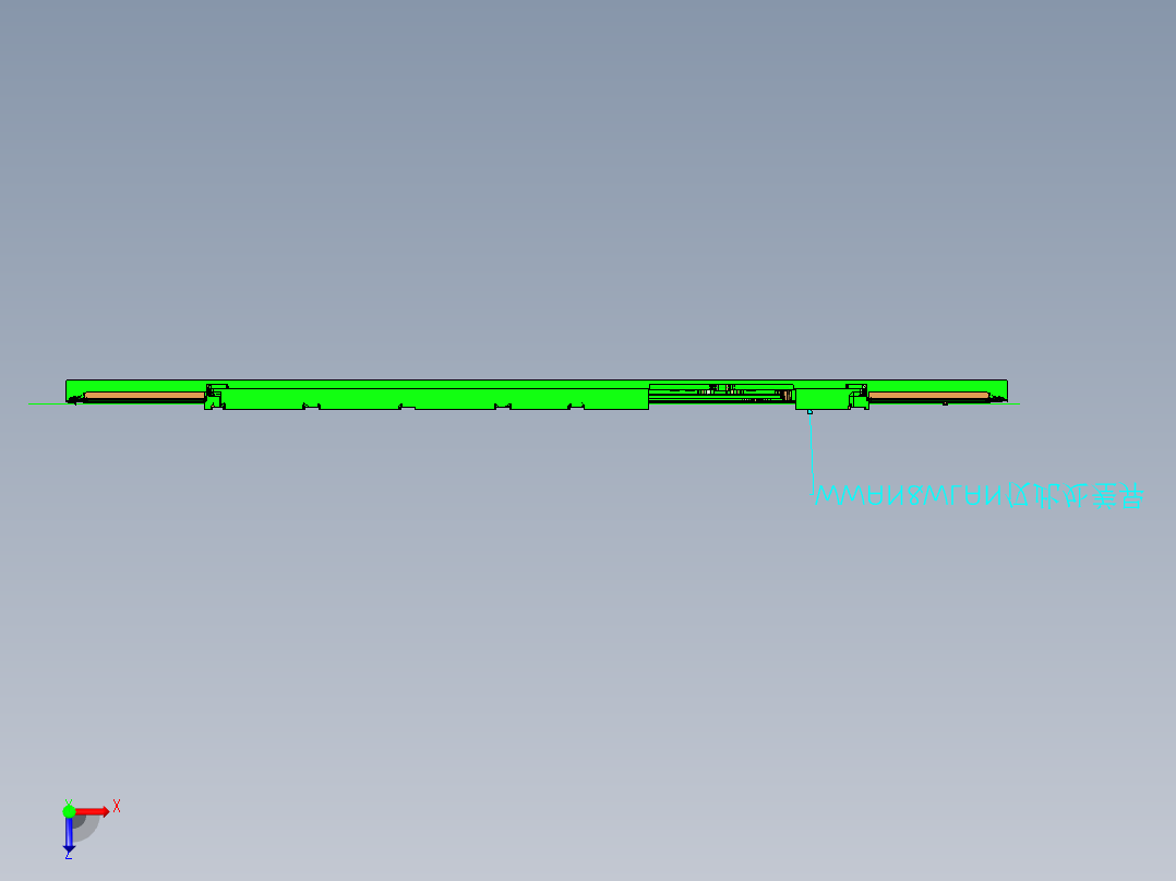 包胶版笔记本C壳精铣内腔程序模型俯视图