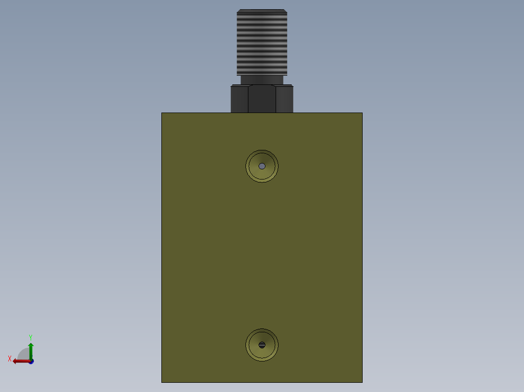 A0002512-气缸（方形 - 短行程）20x10x15毫米后视图
