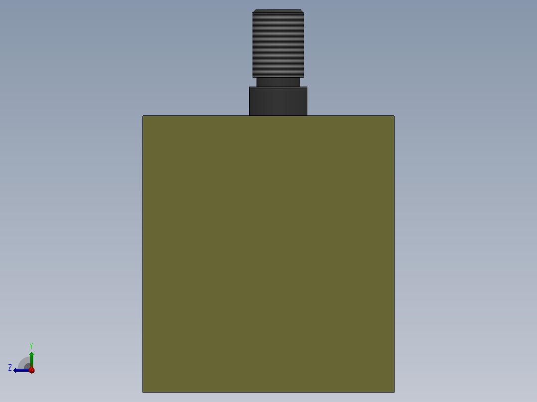 A0002512-气缸（方形 - 短行程）20x10x15毫米右视图