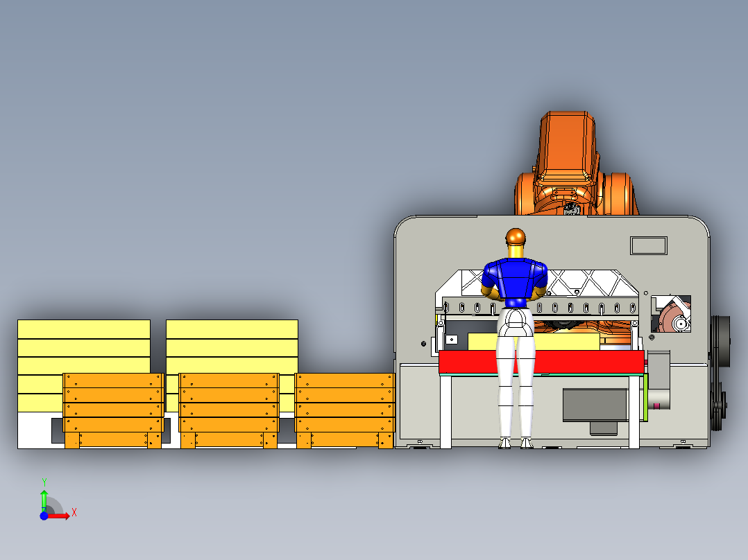 大型书籍切割生产线前视图