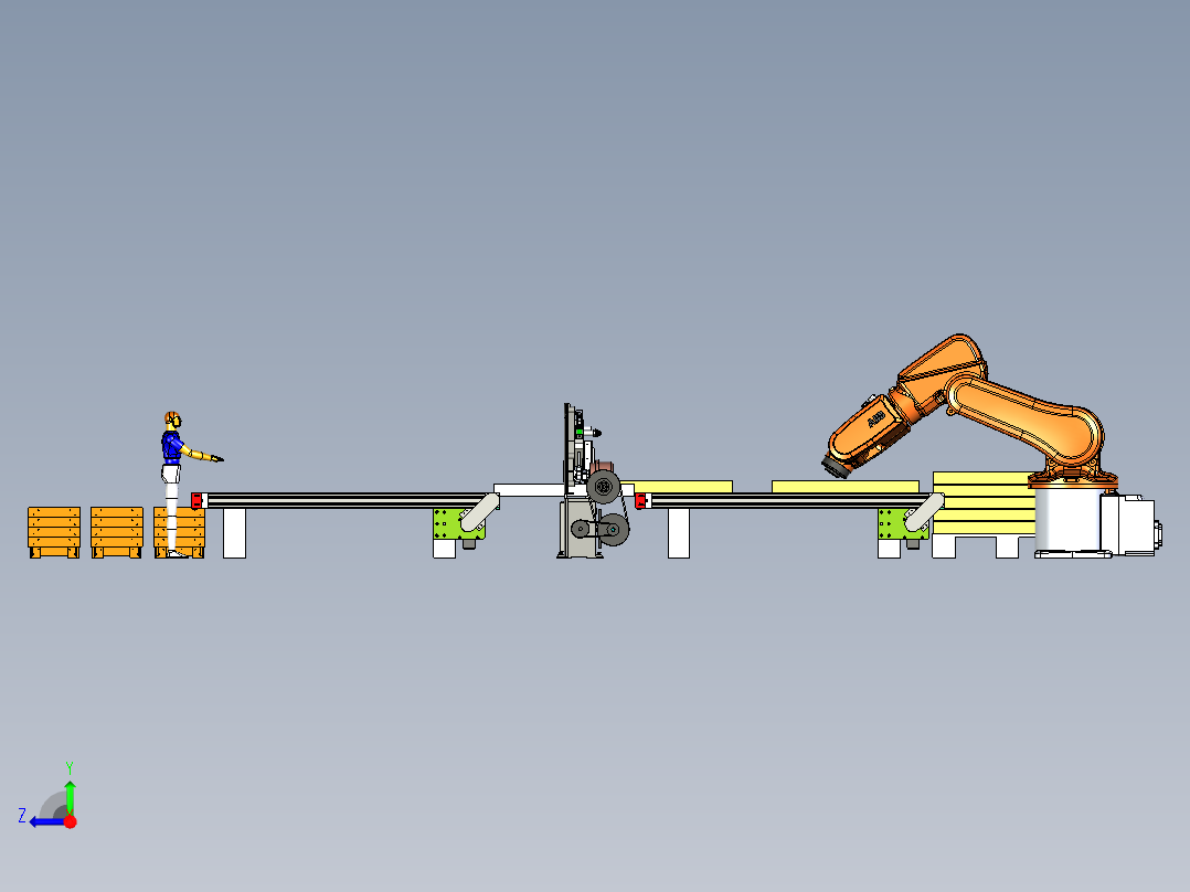 大型书籍切割生产线右视图