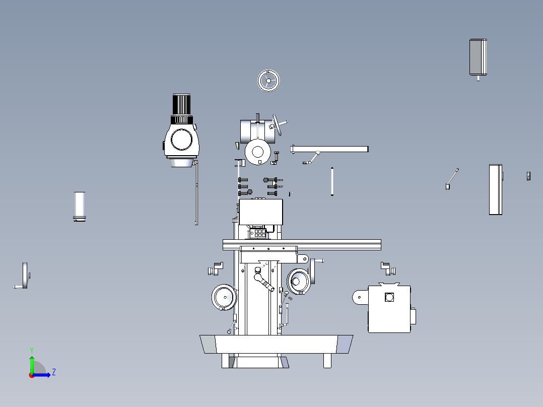 B3003822-立式磨床左视图