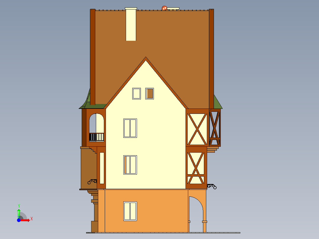 房子、建筑(250)前视图