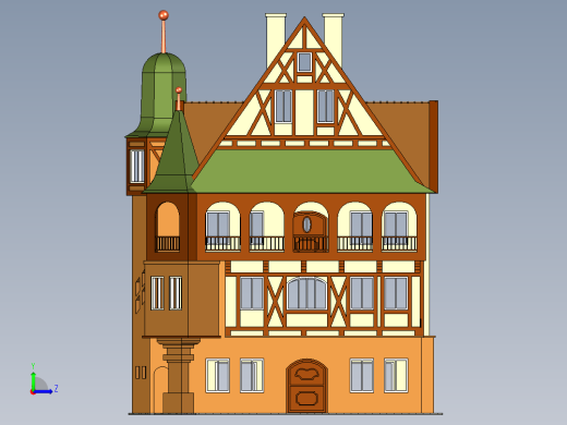 房子、建筑(250)左视缩略图