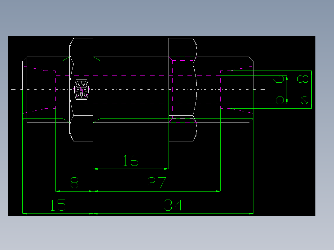 PARKER管接头EO Bulkhead union SV08LOMD71(16)_front