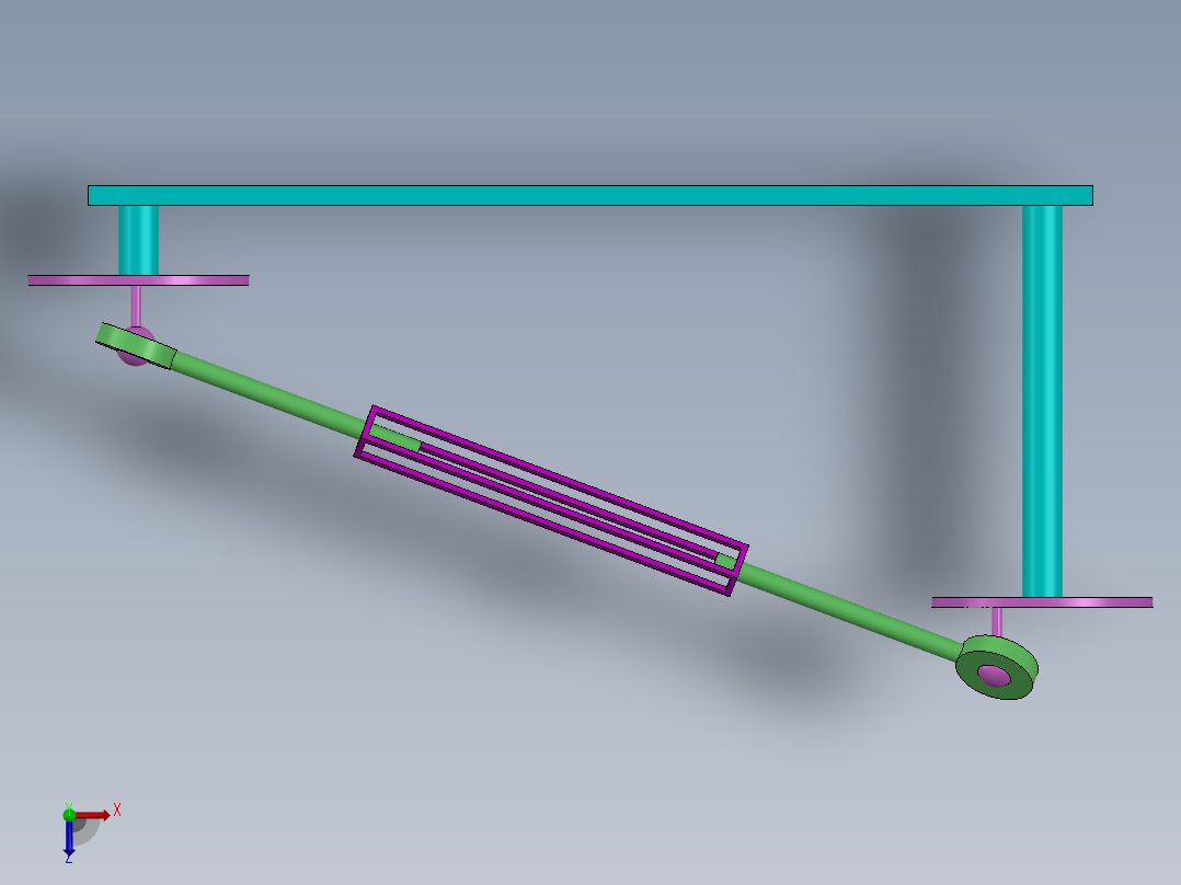 机械联动系统俯视图