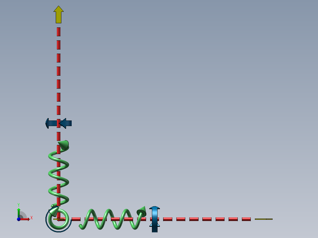 制作虚线、箭头动画前视图