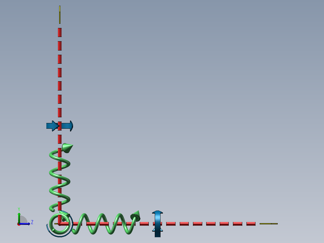 制作虚线、箭头动画左视图
