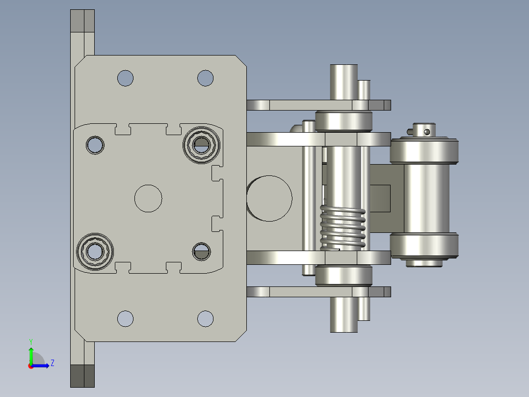 wst卧式阻挡器左视图