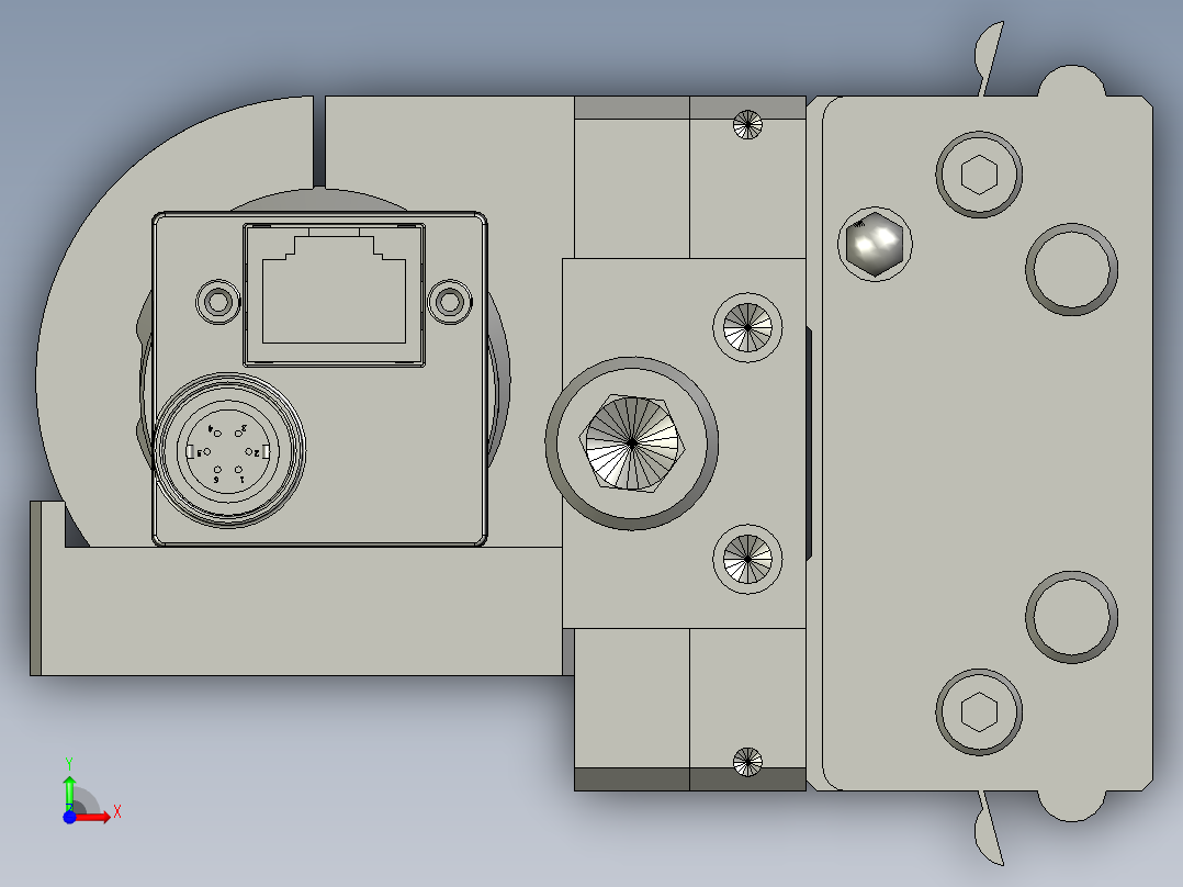 侧拍相机组件前视图